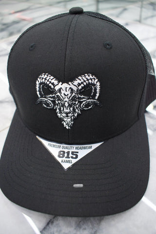 Goat Logo Hat - Black & Grey